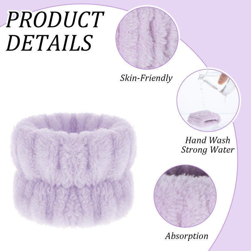 Guduling 10 Pcs Arm Bands for Washing Face,Wrist Cuffs for Washing Face,Skincare Wristbands,Faces Wash Wristband,Wrist Bands for Washings Faces for Girls Prevent Water from Spilling Down Your Arms - Image 3